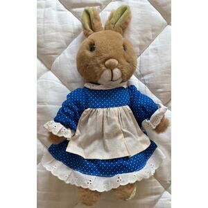 BUNNYKINS Vintage 1985 Soft Toy by Golden Bear Girl Bunny 15" England